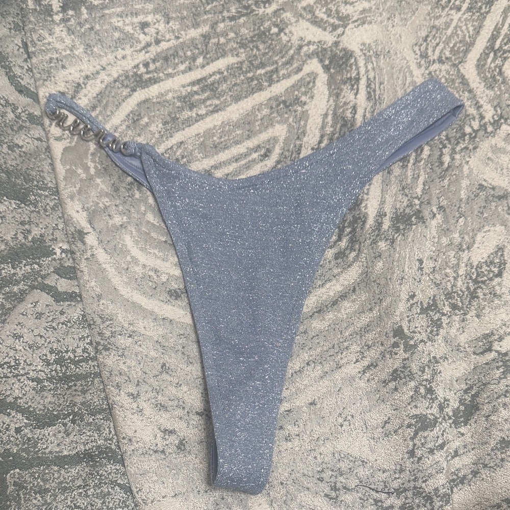 Oh Polly Glittery Blue Bikini Bottom